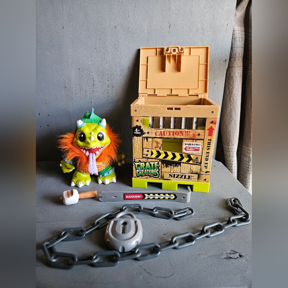 Crate‎ Creatures Surprise Green Sizzle Dragon Marshmallow- Not Working For Parts